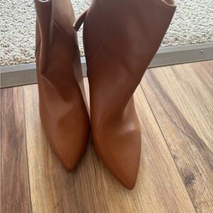 Elegant Brown Leather Ankle Boots